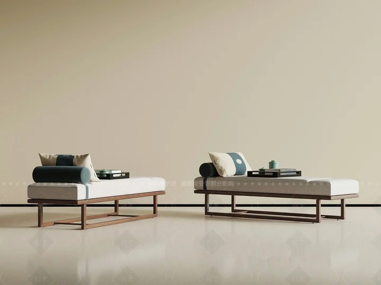 Modern Daybeds 3D Model – 10923 – VRAY Render