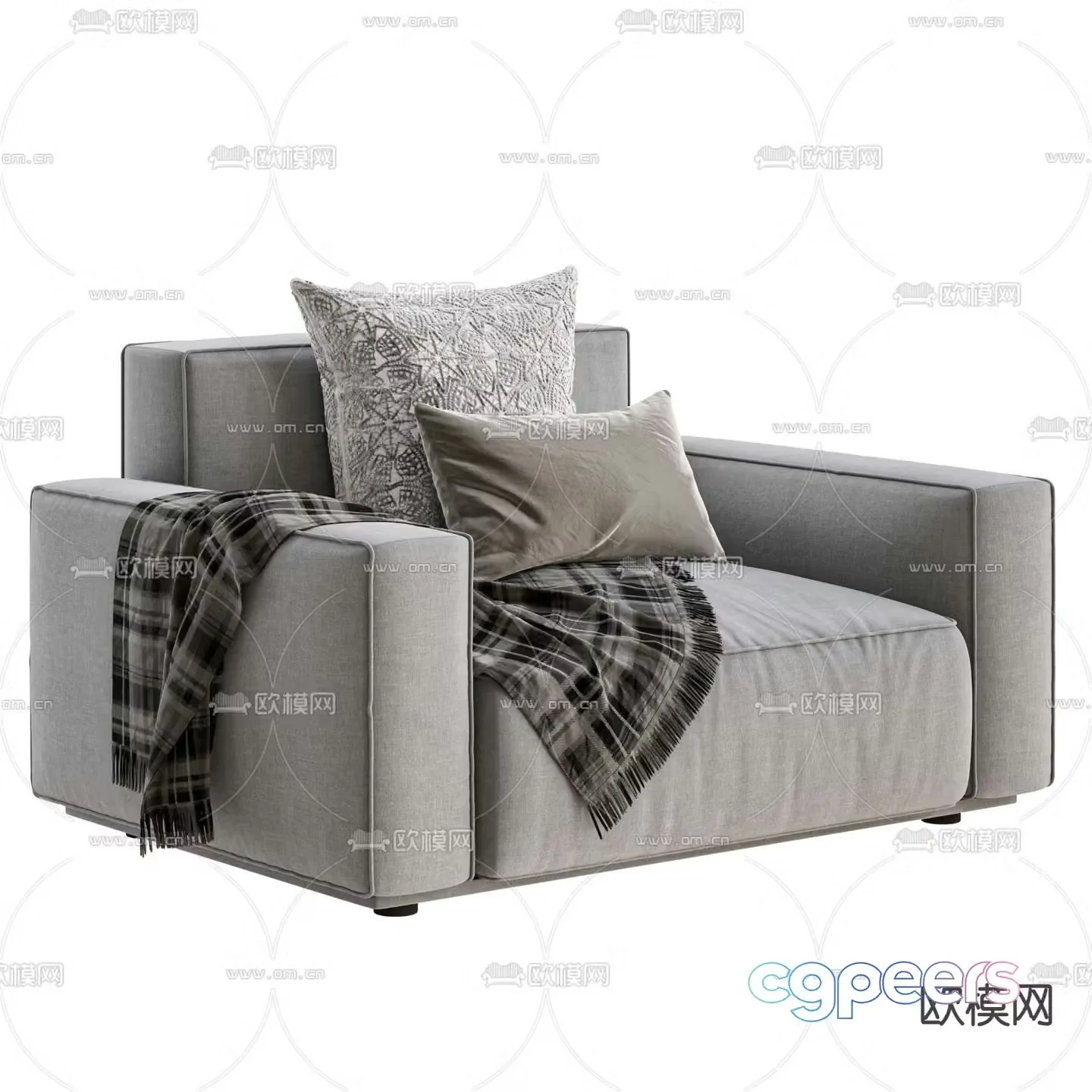 Single sofa 3d model