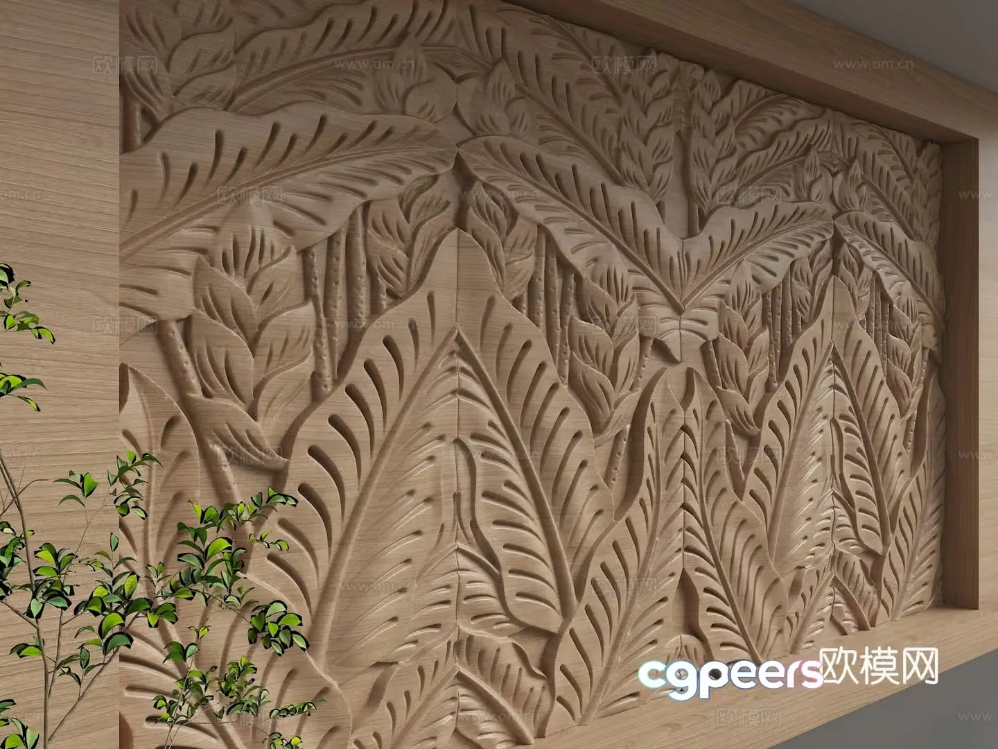 Modern background wall 3d model