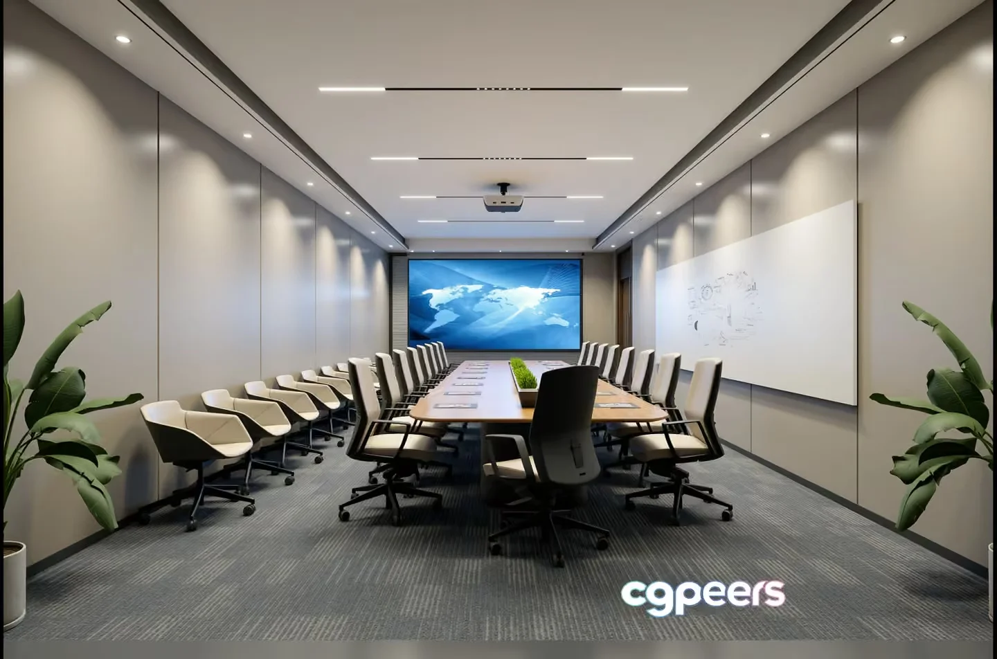 Conference Room 3D Model – 7178 – VRAY Render