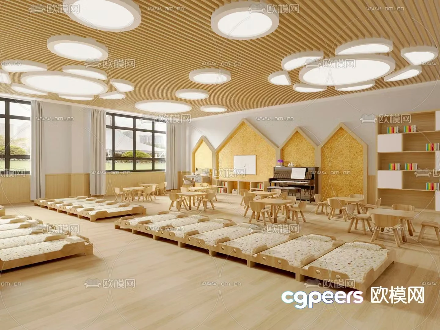 Kindergarten classroom rest area 3d model