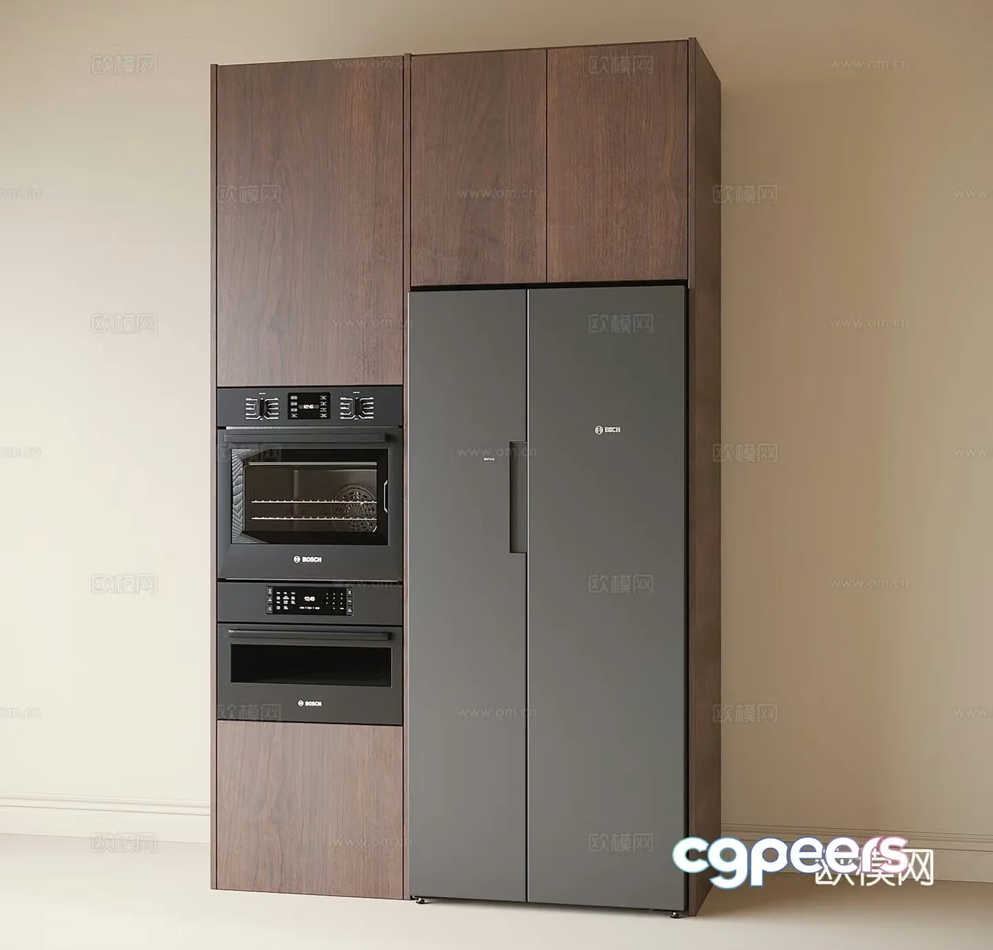 Modern refrigerator cabinet refrigerator sideboard 3d model