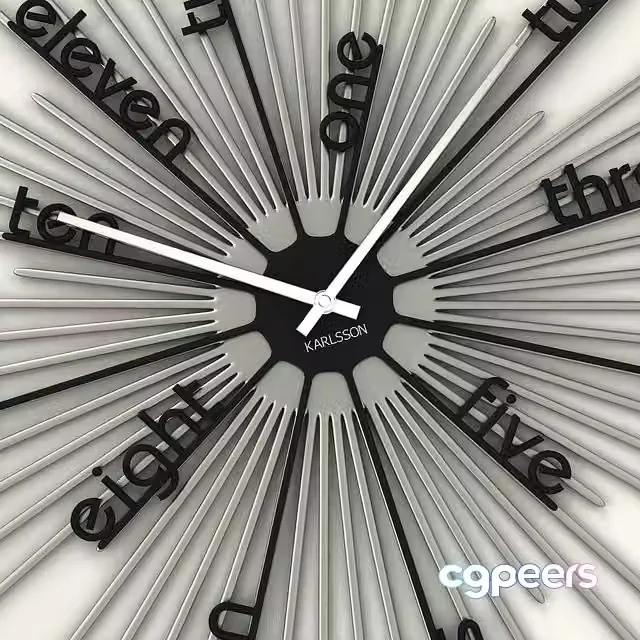3ds Max Free – Wall clock KARLSSON