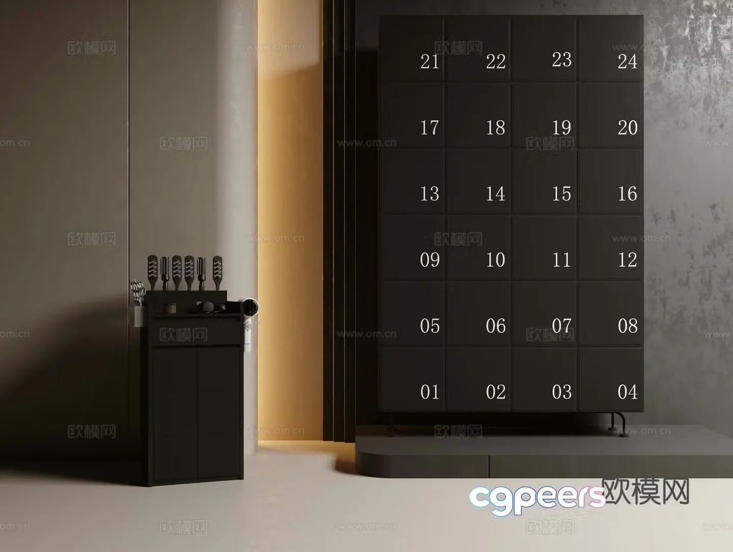 Storage cabinet bag storage cabinet locker tool cabinet 3d model