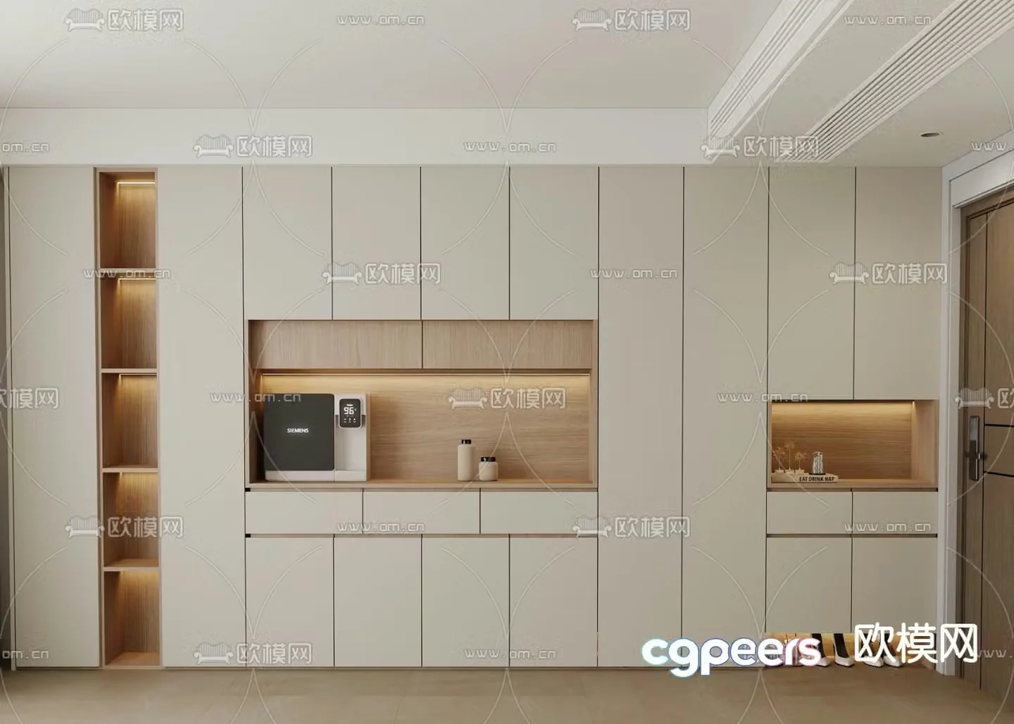 Modern sideboard storage cabinet entrance cabinet 3D model