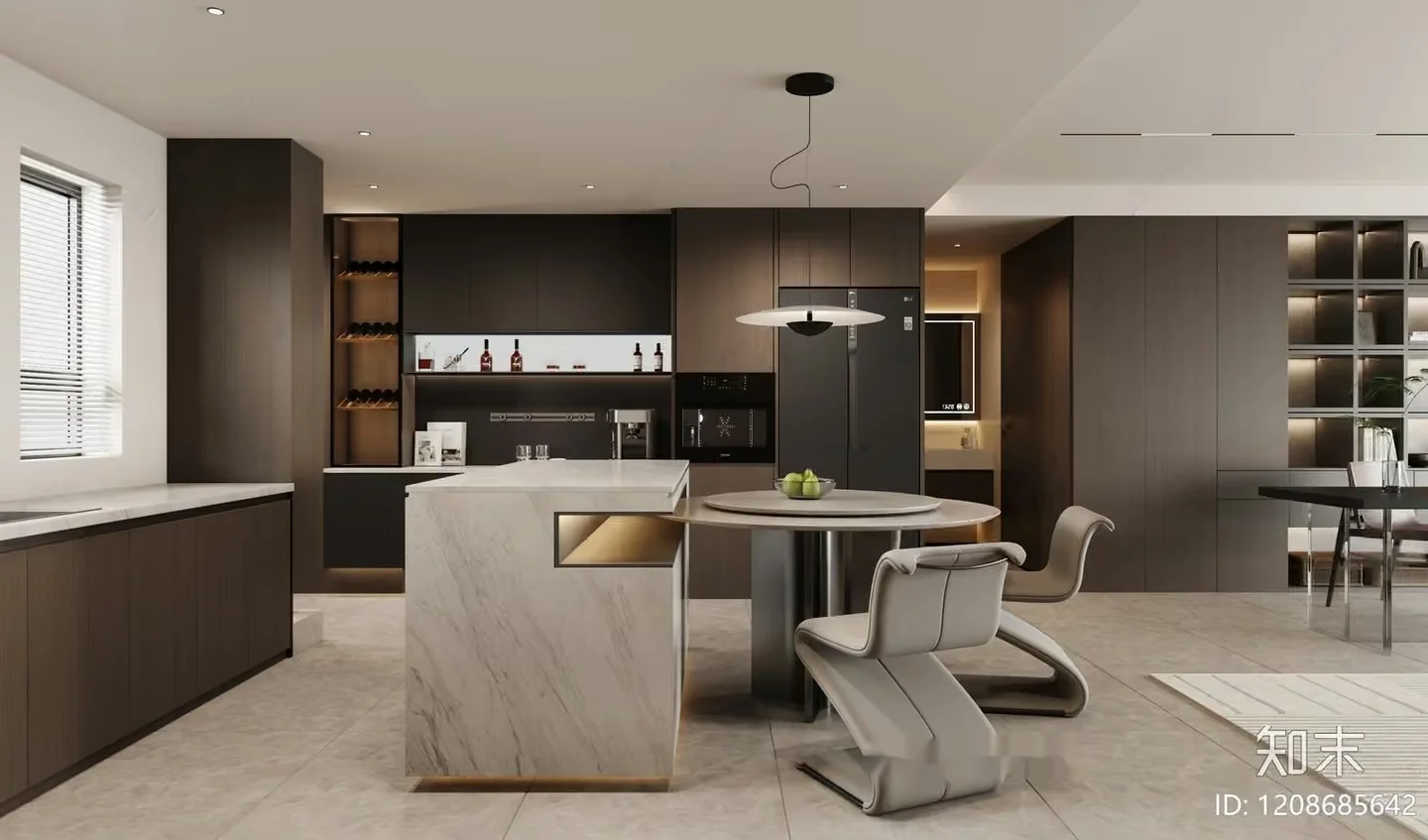 Modern Kitchen 3D Model – 8439 – CORONA Render