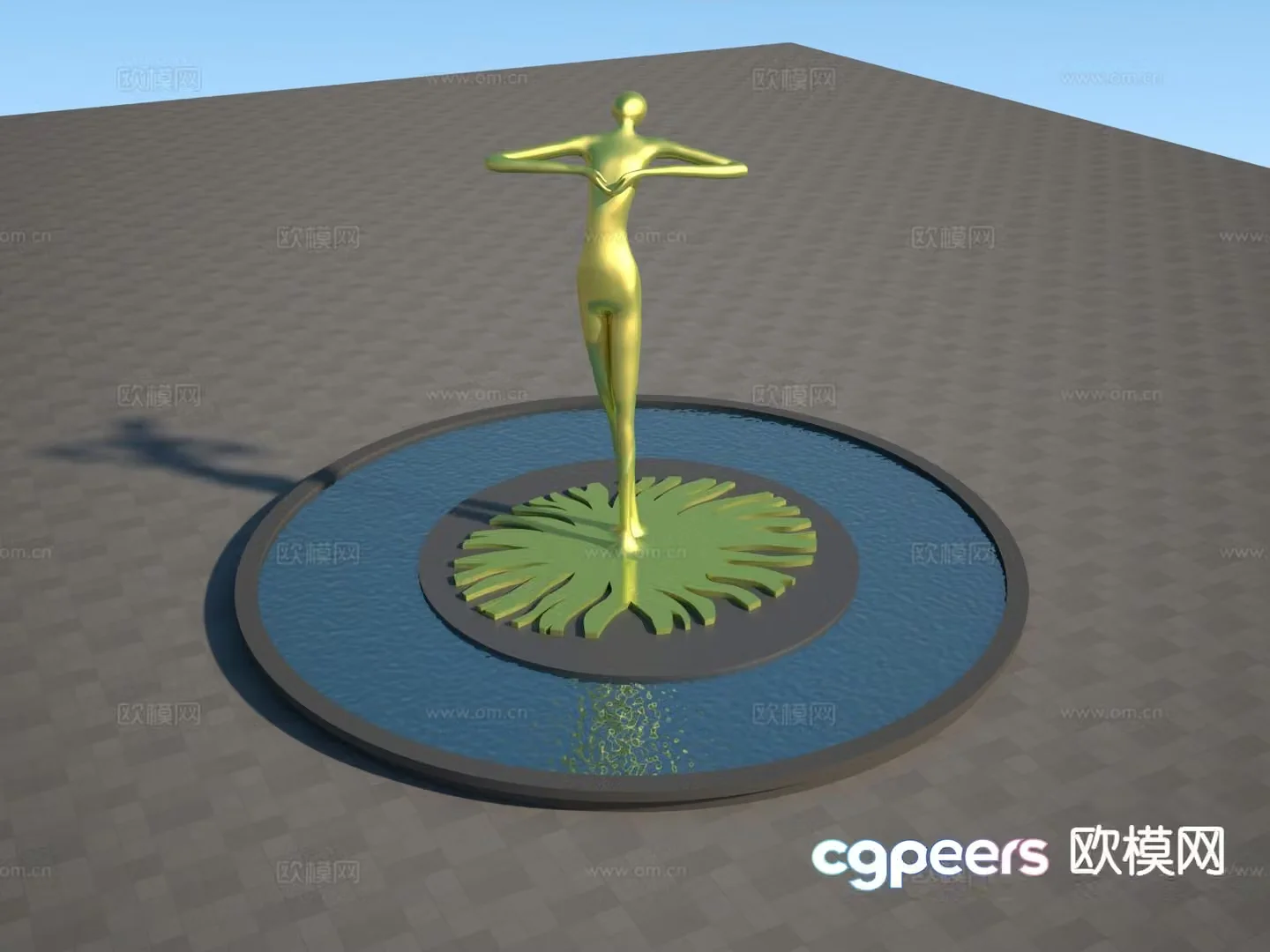 Modern figure sculpture 3d model