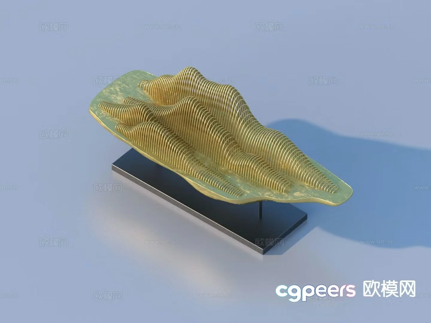 Mountain sculpture art ornament 3d model