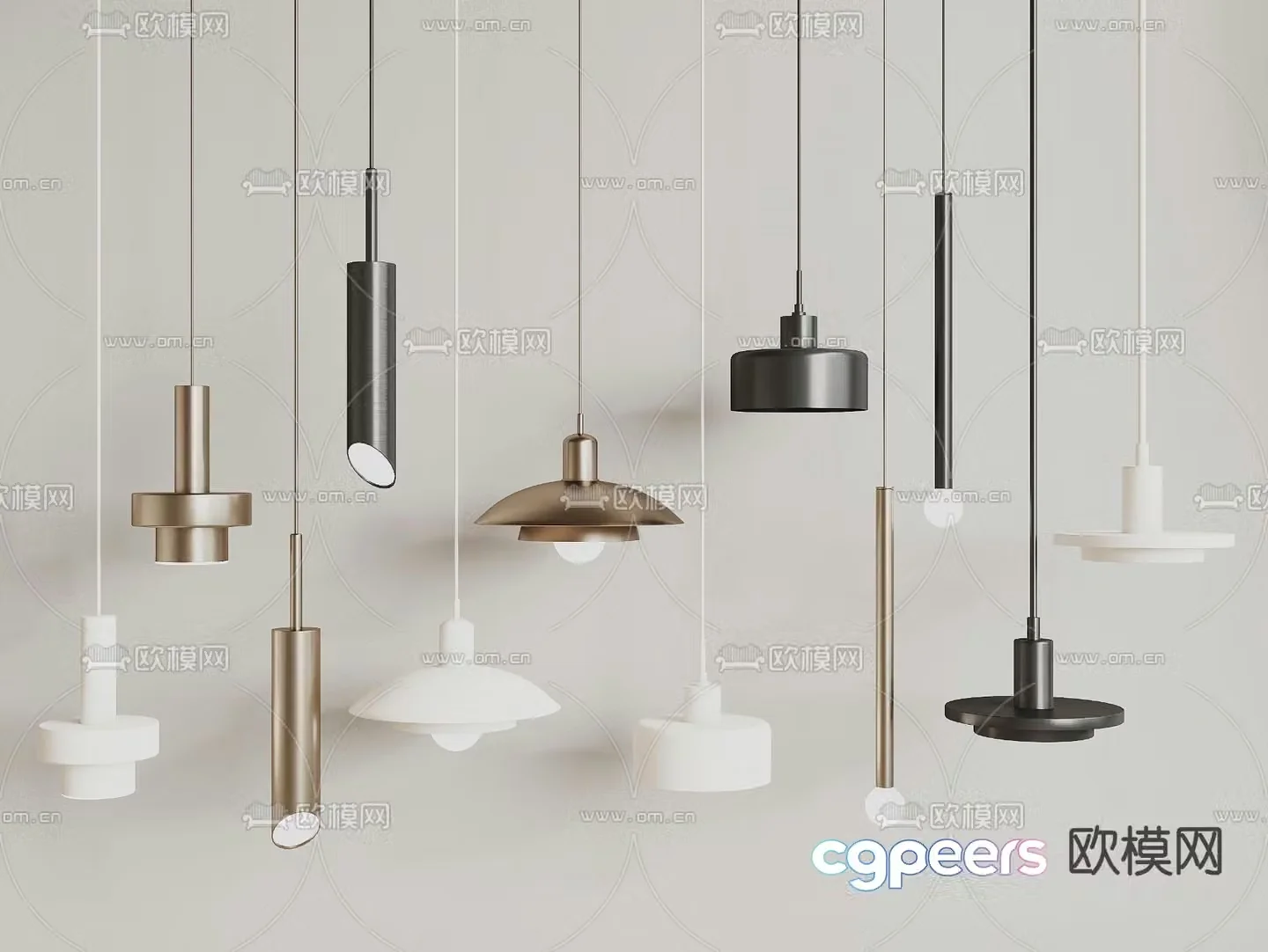 Modern creative chandelier chandelier 3d model