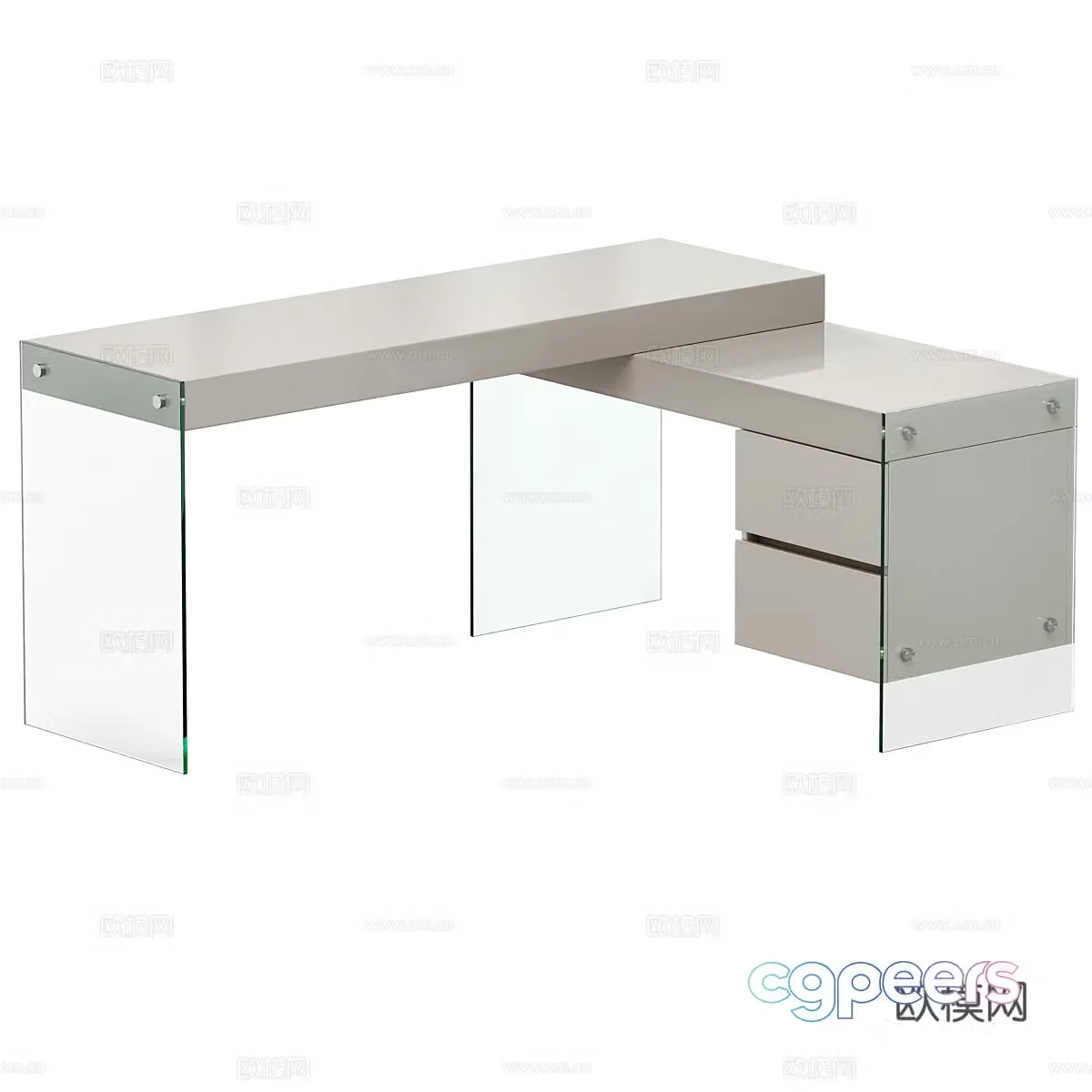 Modern desk 3d model