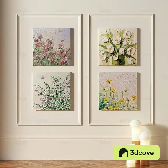 Floral Paintings On Wall