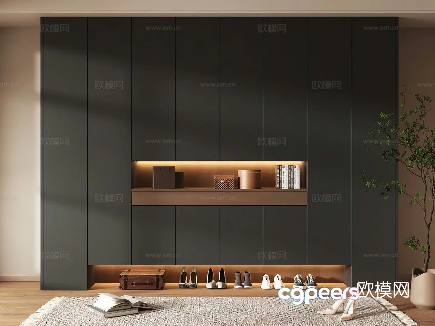Shoe cabinet design shoe cabinet partition shoe cabinet porch shoe cabinet shoe cabinet rendering 3D model