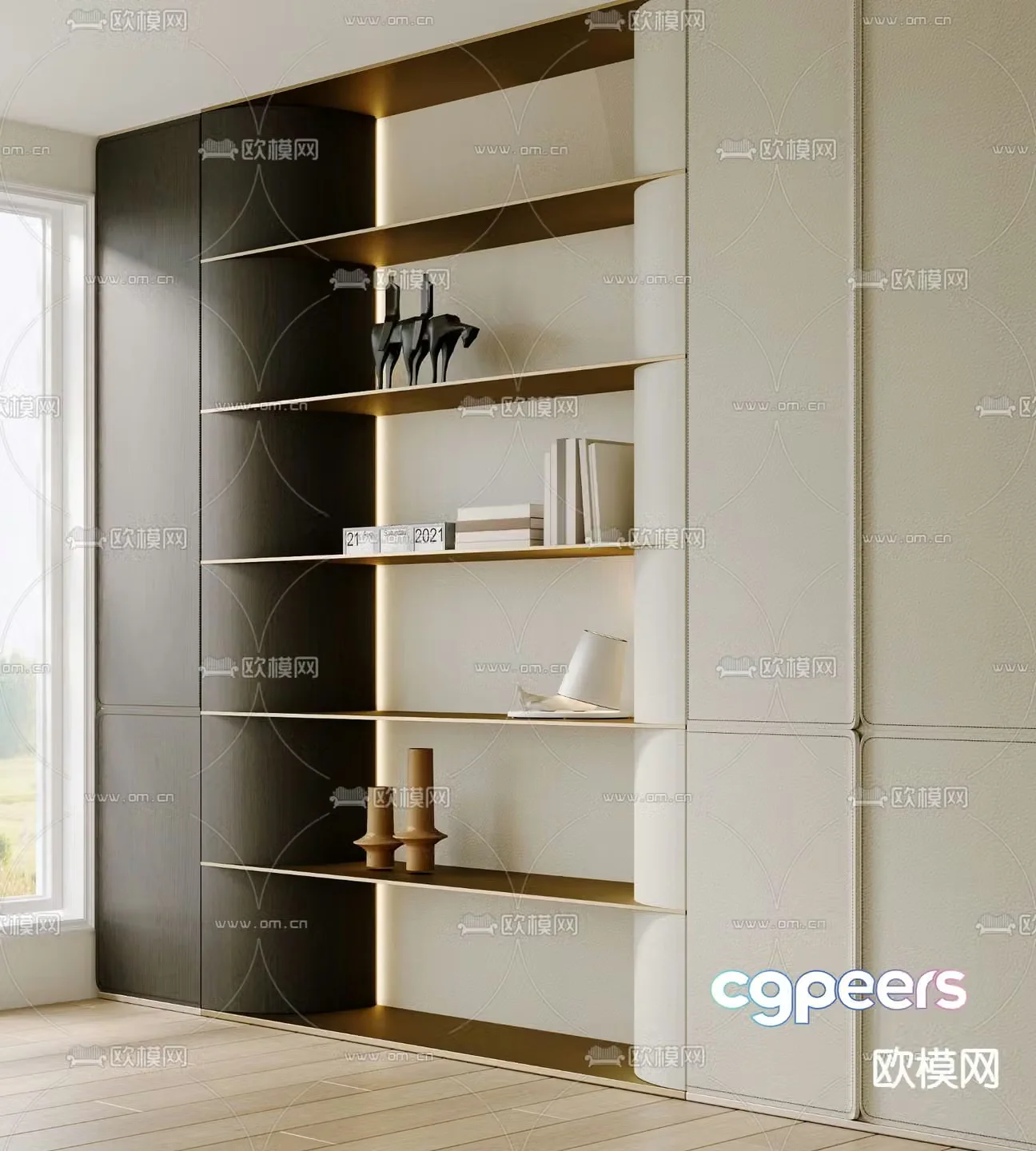 Decorative rack display rack storage rack 3d model