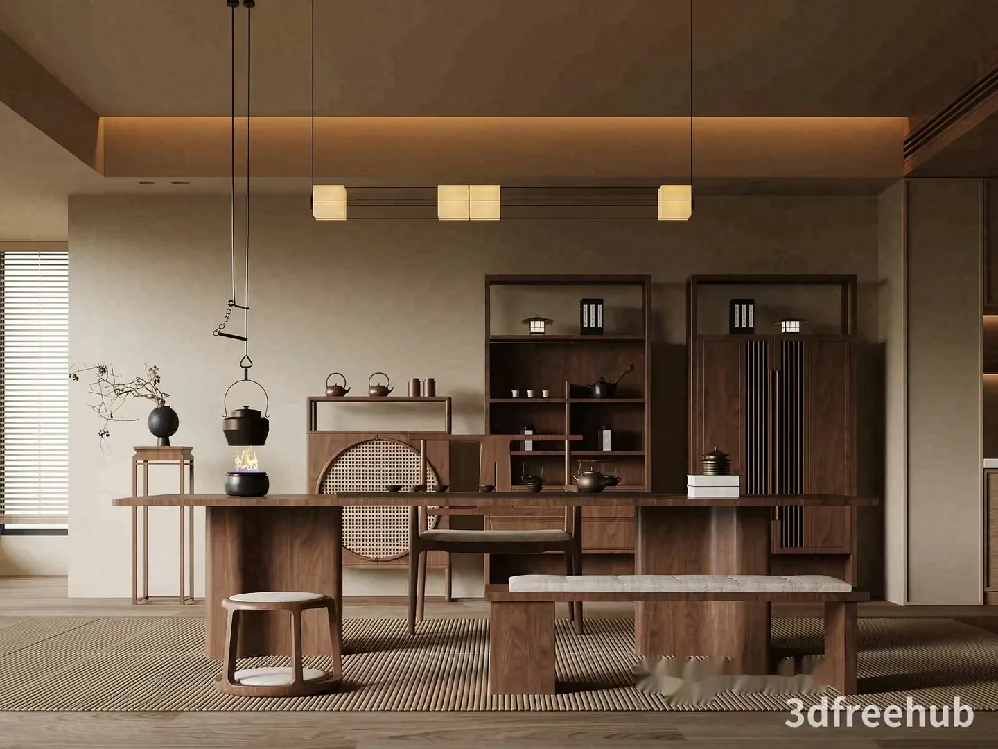 Modern Dining Room 3D Model – 23254 – VRAY Render