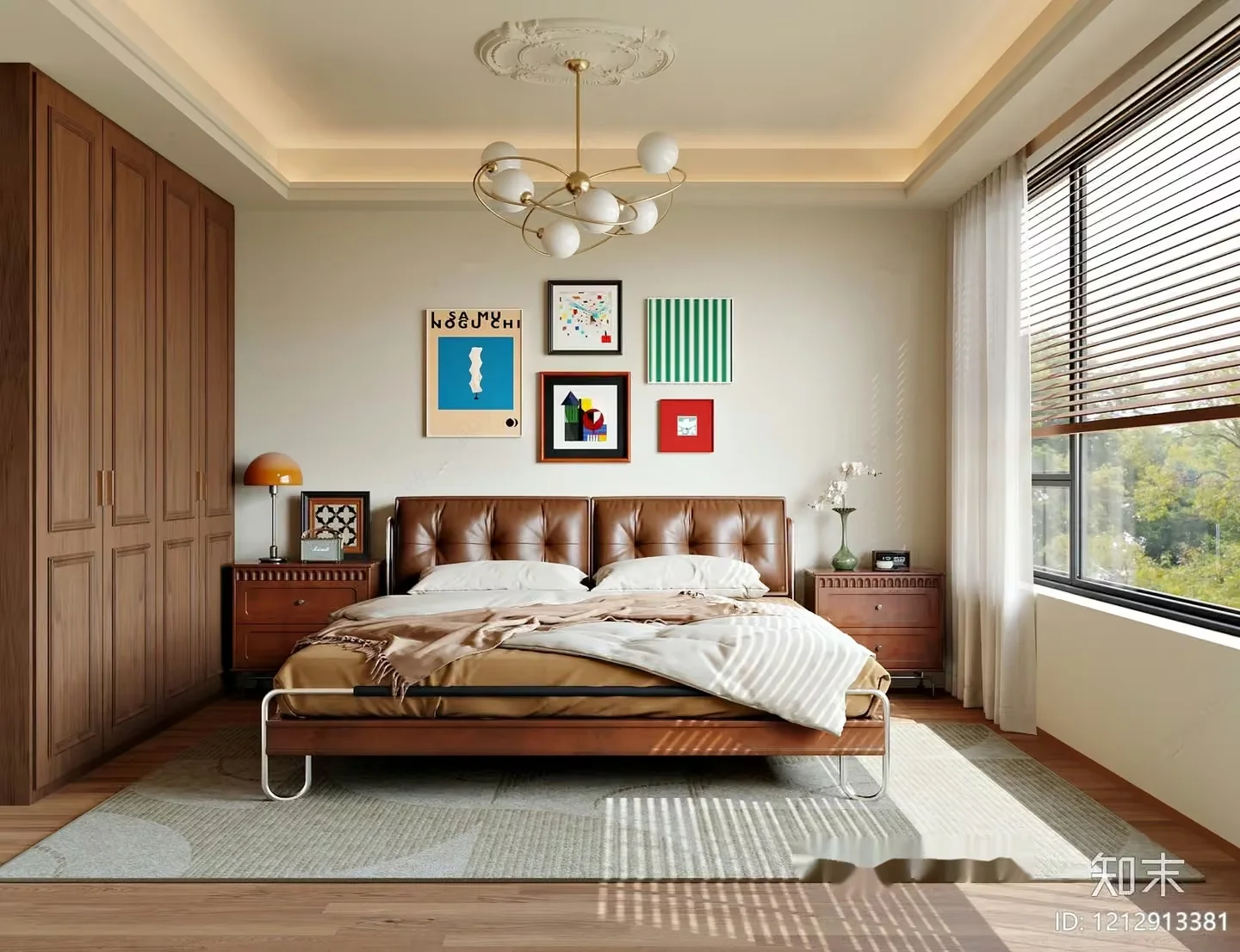 Cozy Modern Bedroom 3D Model – 1790 – VRAY Render
