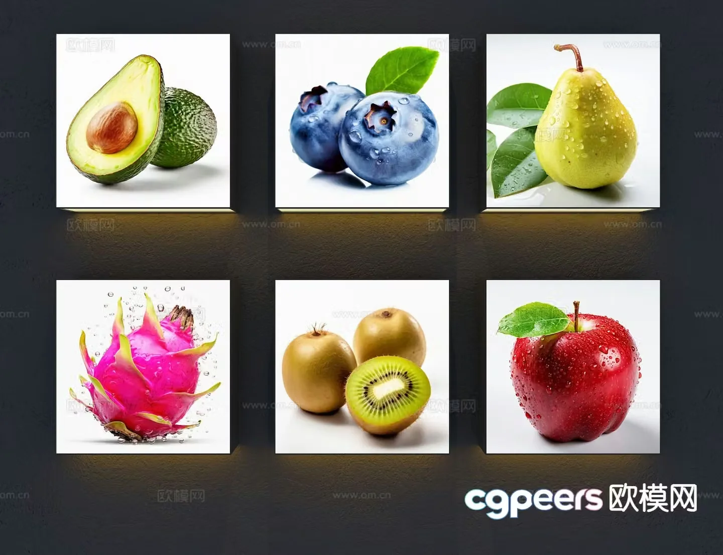 Fruit advertising light box 3d model