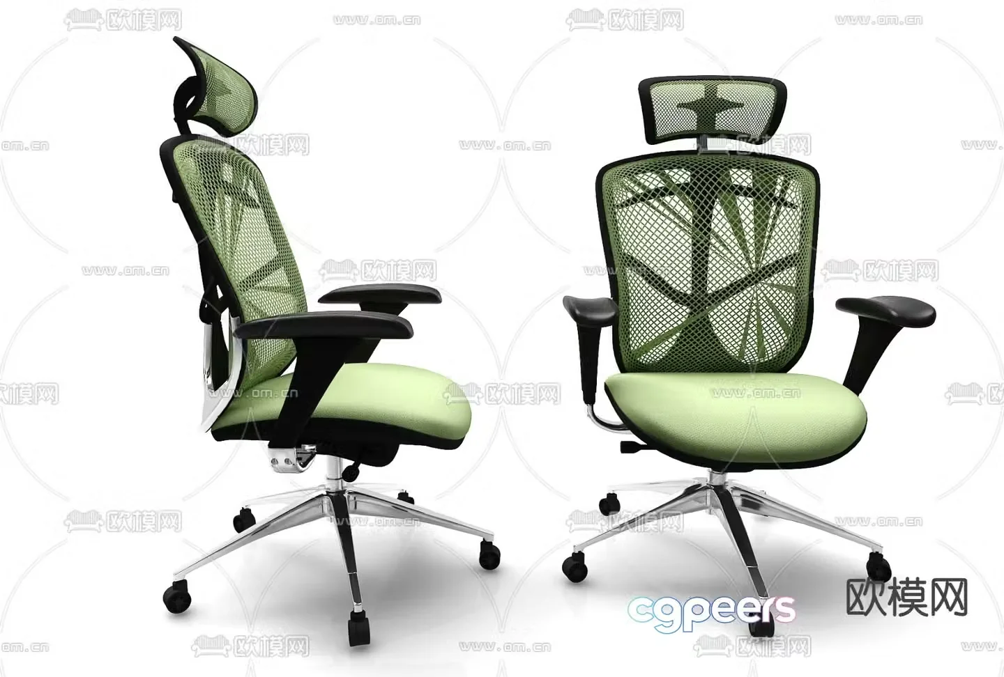 Grid chair office chair staff chair 3d model