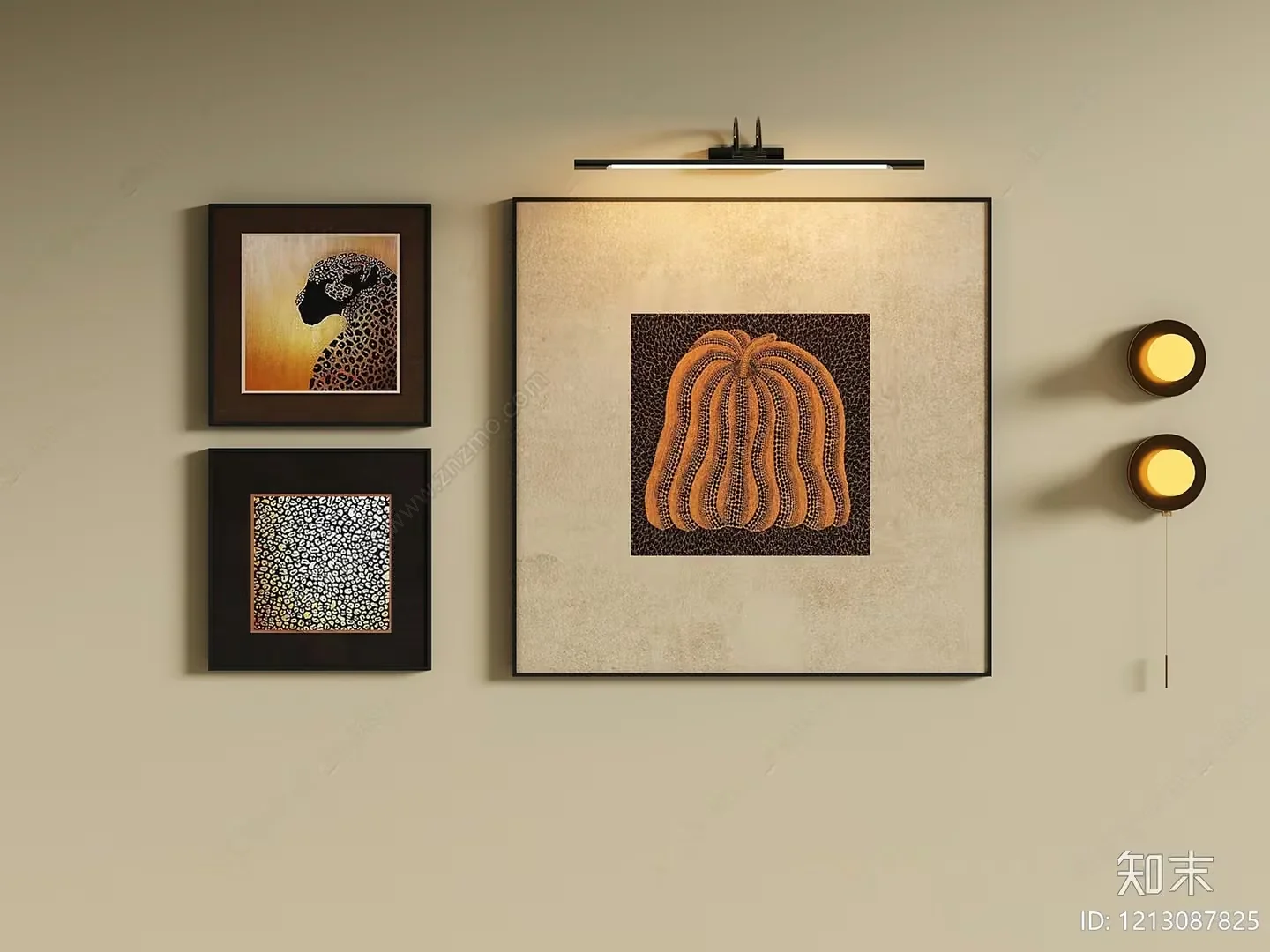 Modern Wall Decor 3D Model – 19136 – VRAY Render
