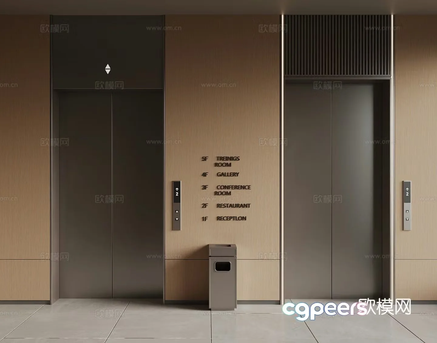 Modern elevator elevator 3d model