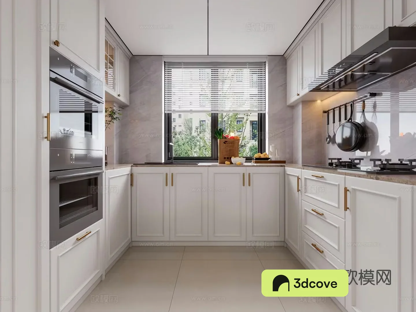 Simple European kitchen Light luxury kitchen Modern kitchen French kitchen Cabinet Oven