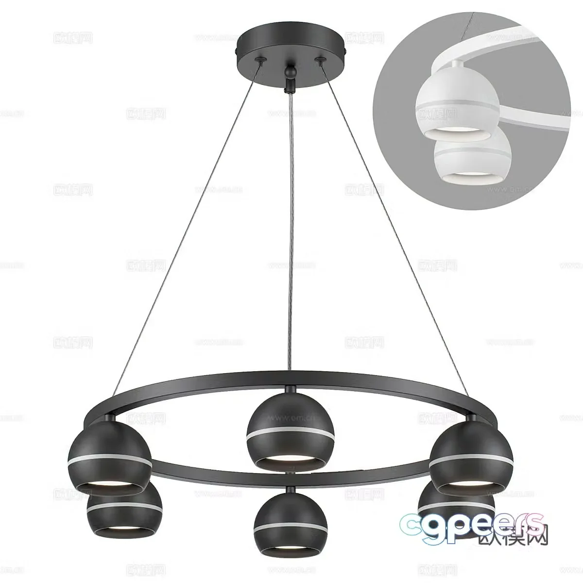 Modern minimalist chandelier dining room chandelier living room chandelier 3d model