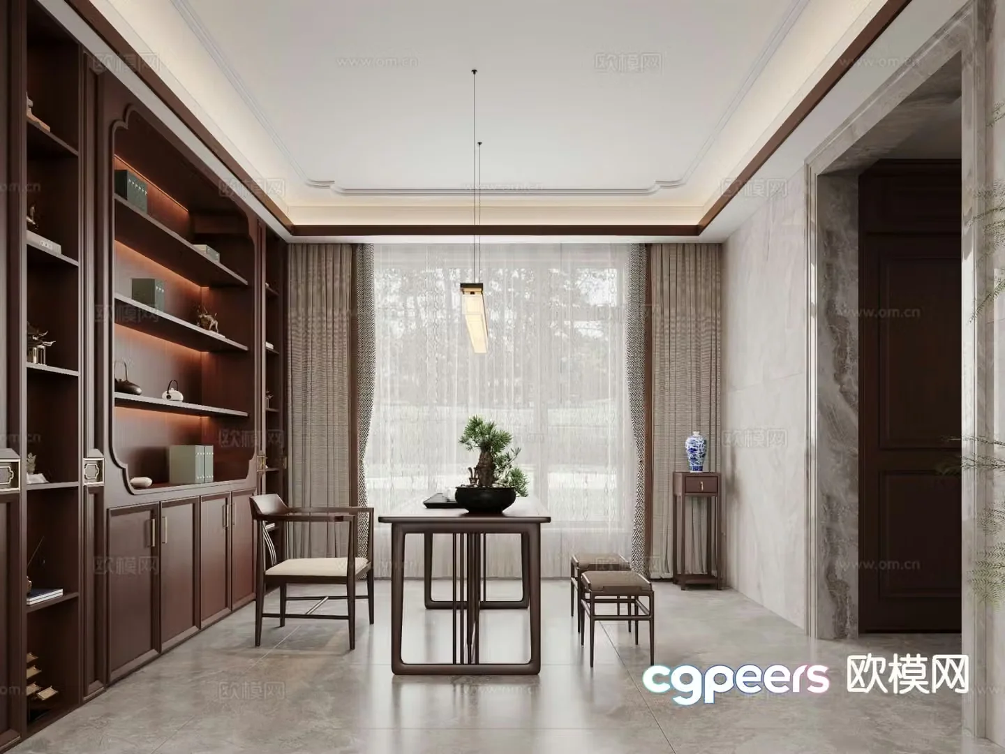New Chinese tea room 3d model