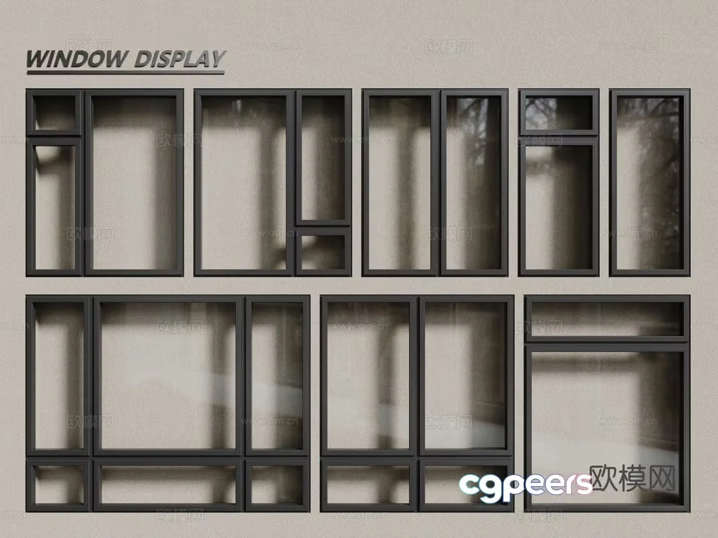 Aluminum alloy windows casement windows floor-to-ceiling windows 3d model