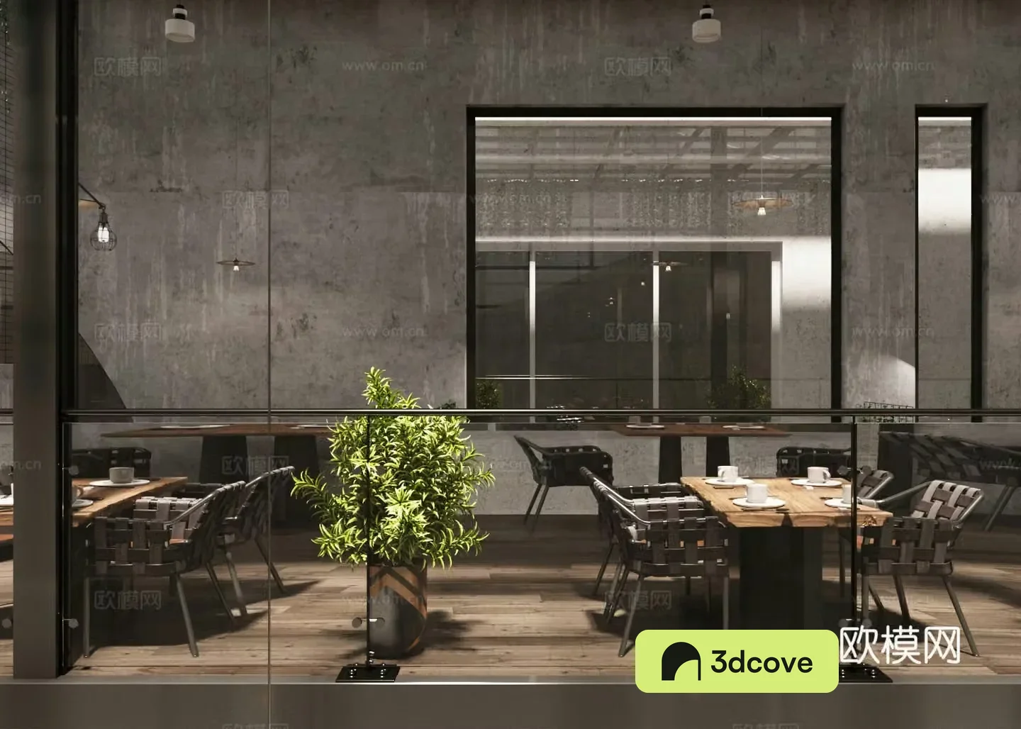 Industrial style western restaurant