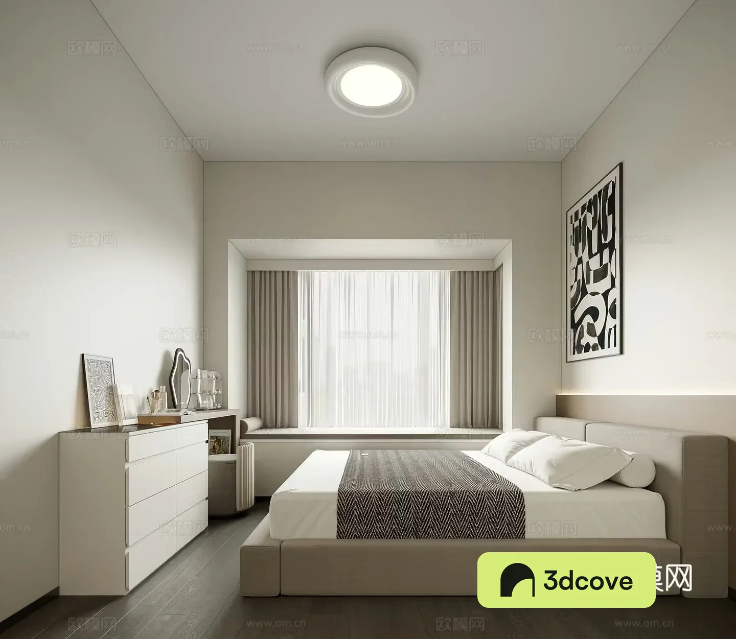 Modern master bedroom