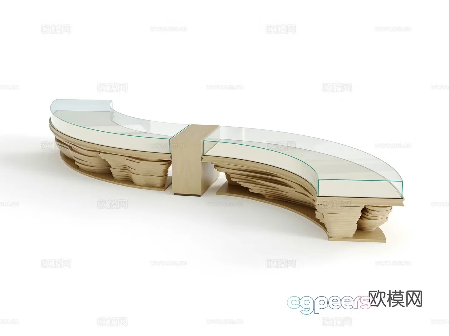 Jewelry Counter Jewelry Display Cabinet 3D Model