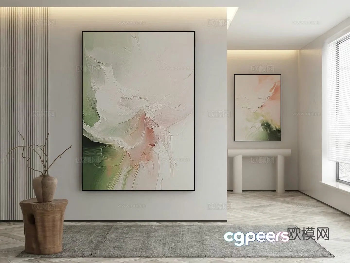 Wasabi hanging painting oil painting 3d model