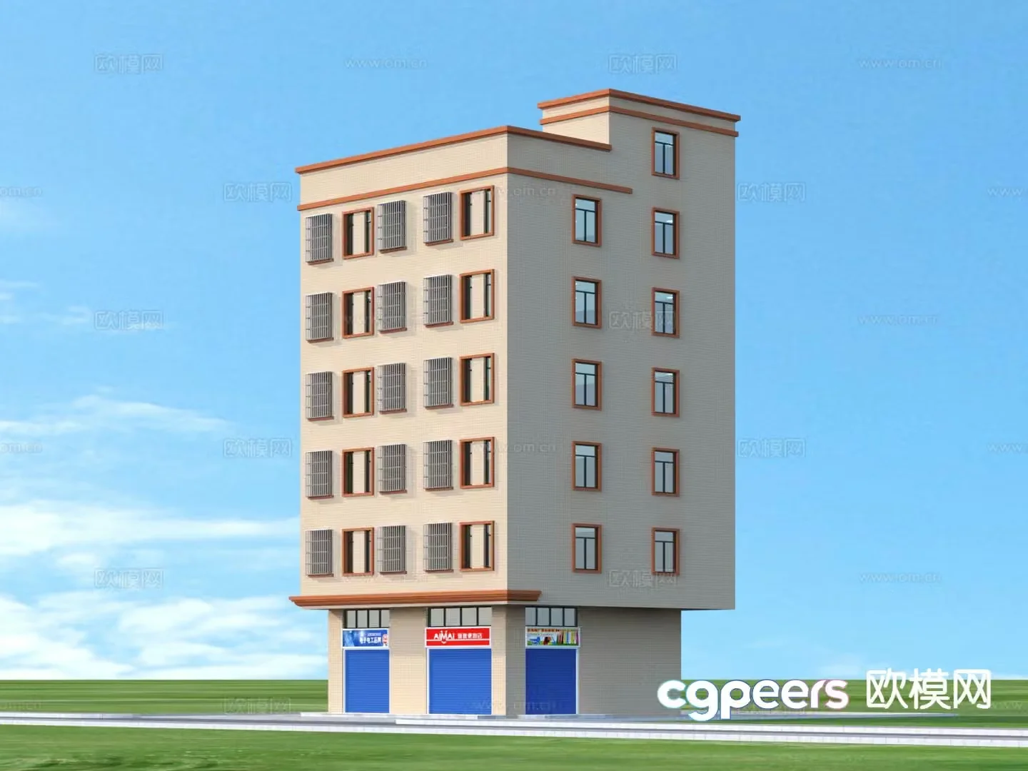 3D model of residential building appearance