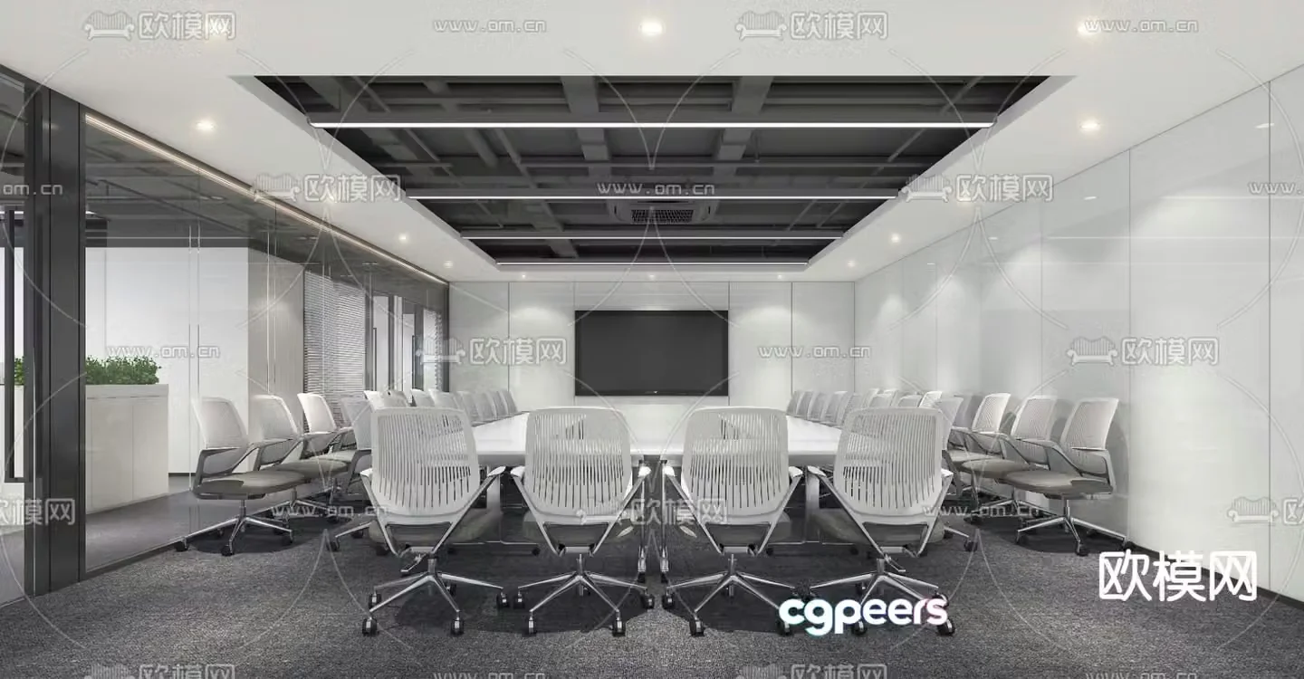 Modern conference room 3d model