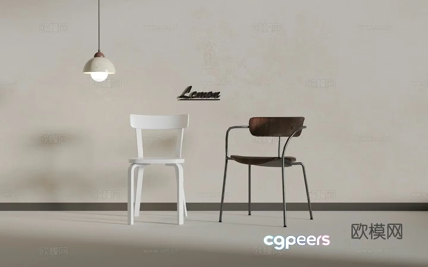 Modern single chair 3d model