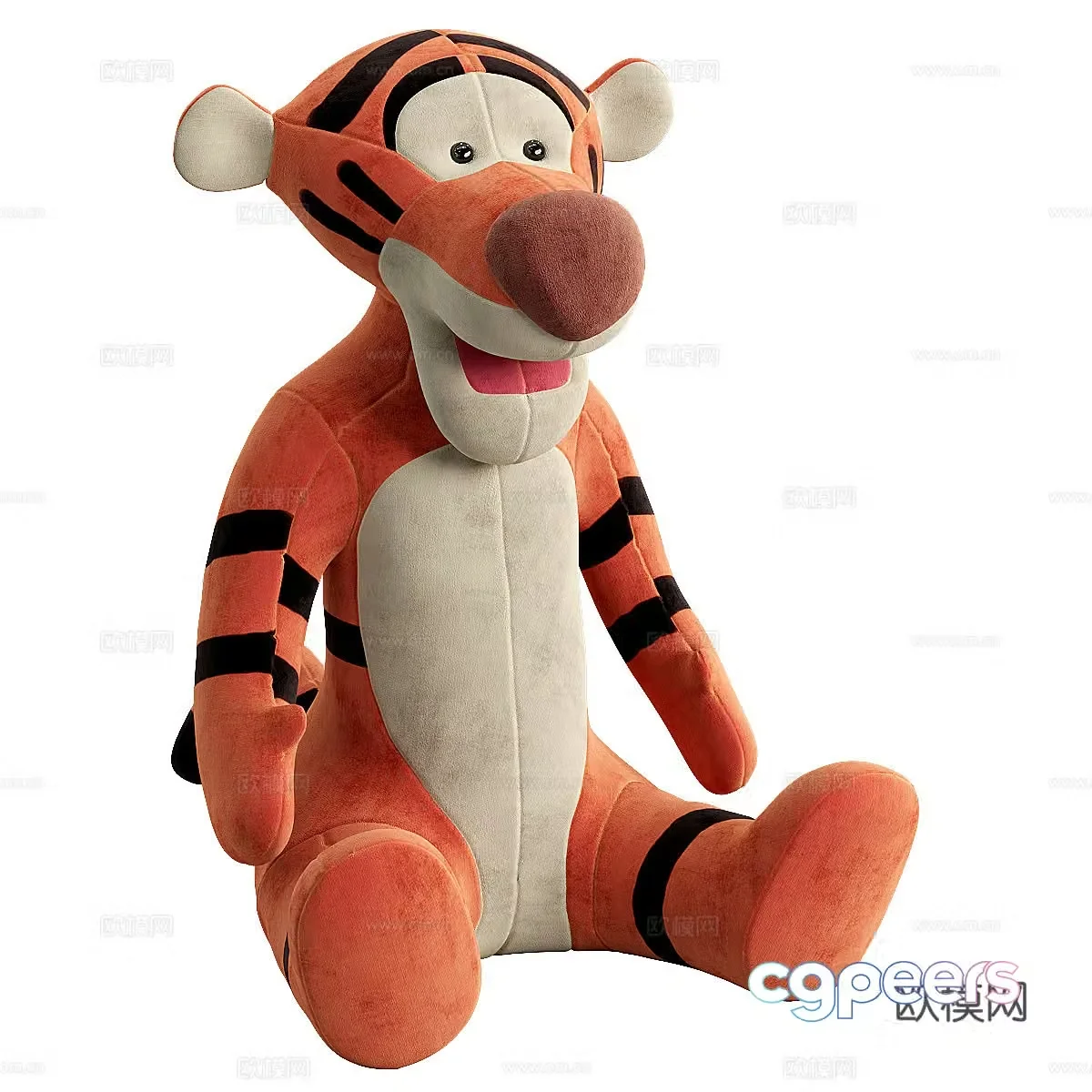 Tiger stuffed toy 3d model