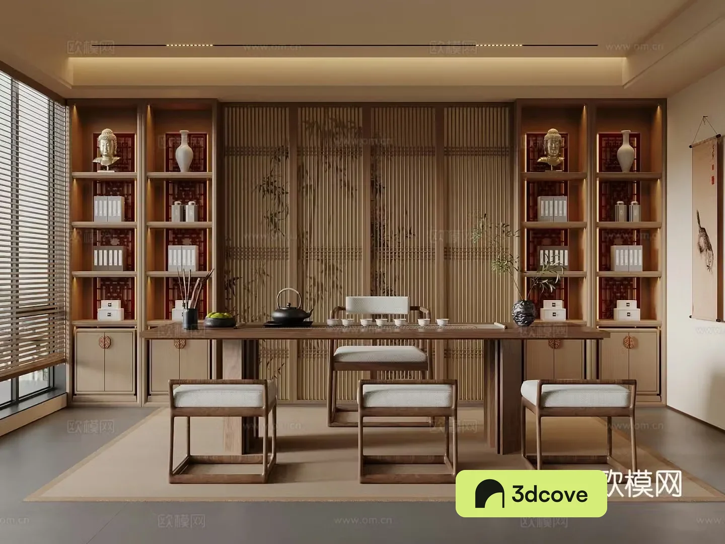 New Chinese style study bookcase