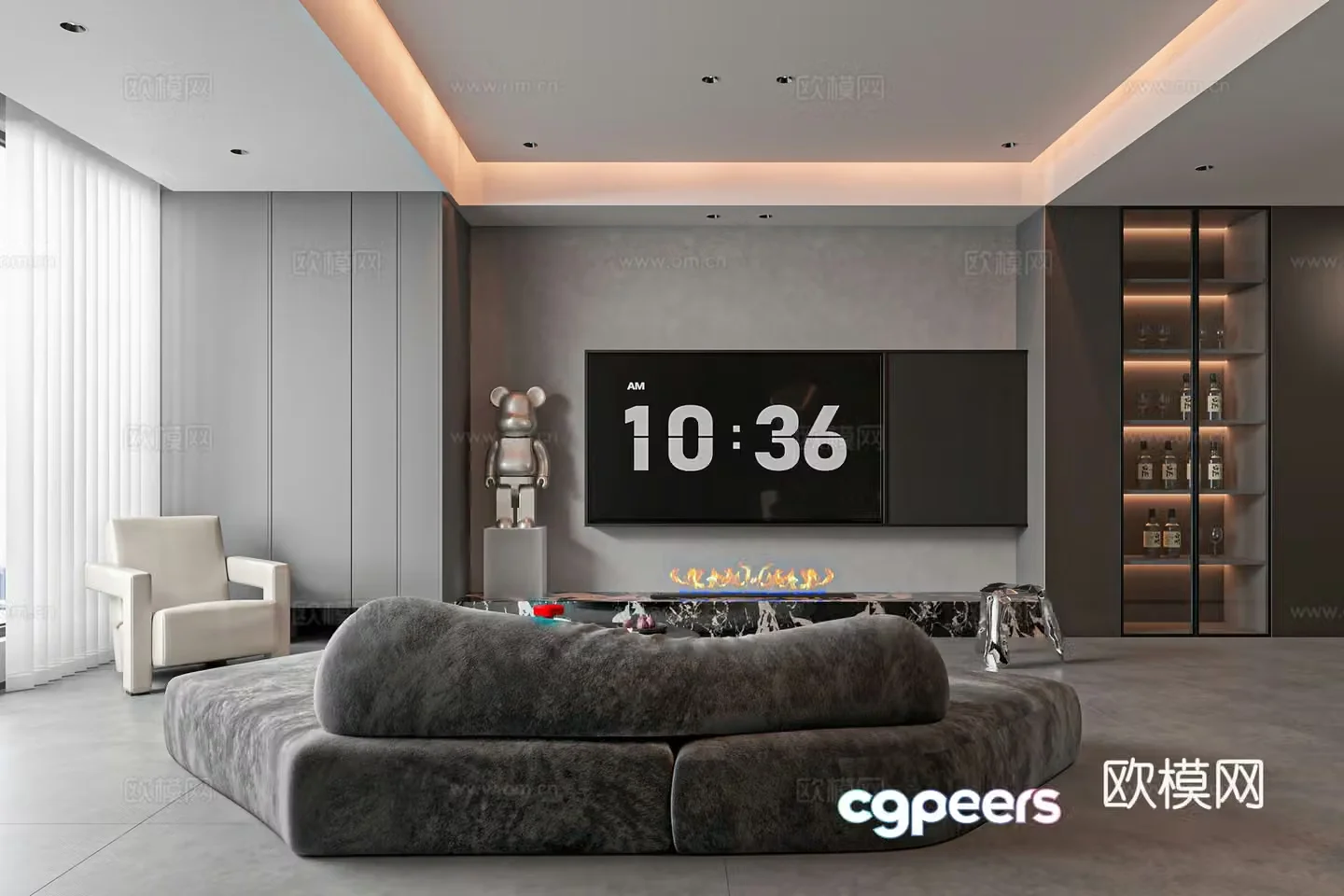 Modern living room 3d model