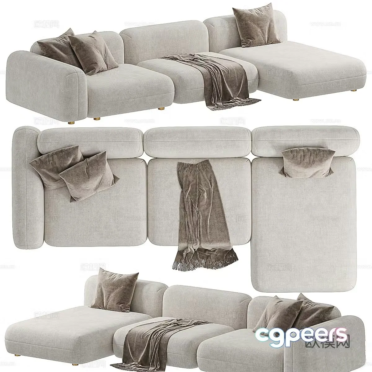 Multiplayer sofa 3d model