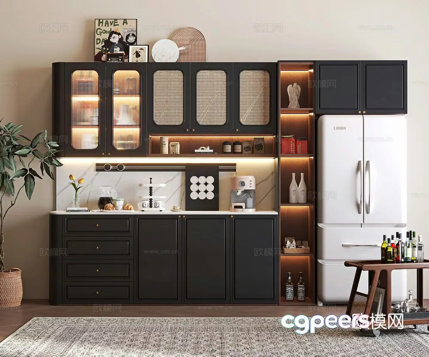 French sideboard 3d model