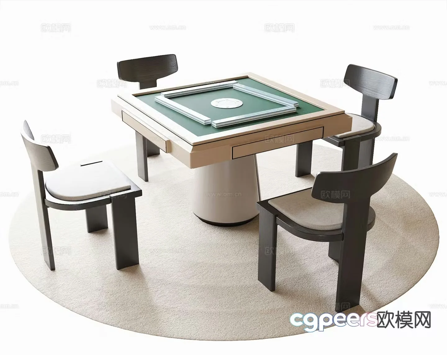 Modern mahjong table 3d model
