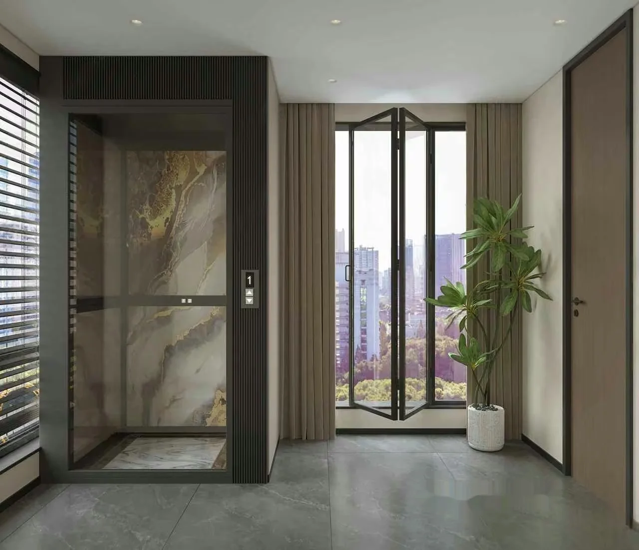 Modern Elevator Room 3D Model – 6542 – VRAY Render