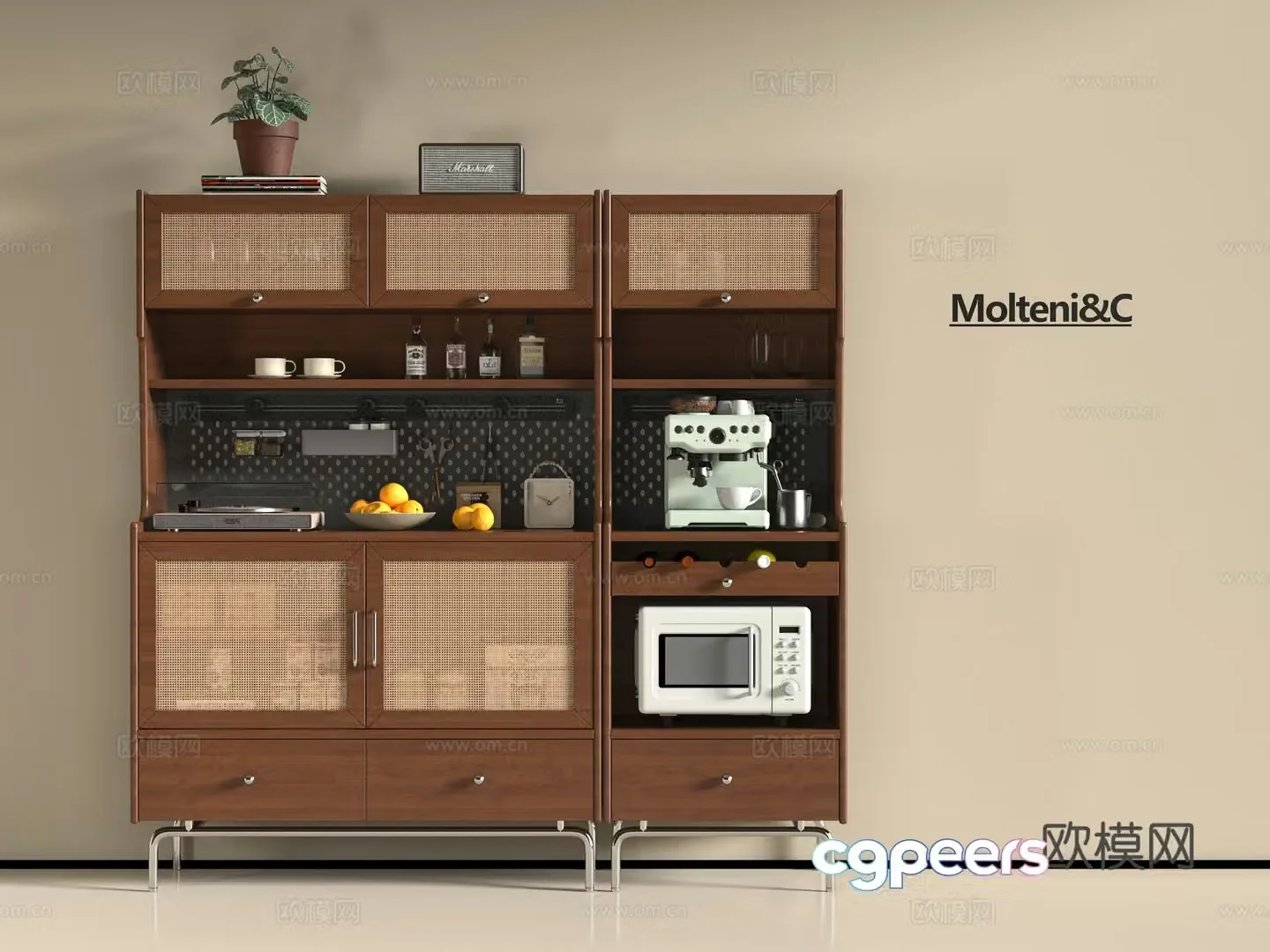 Middle-aged sideboard 3D model