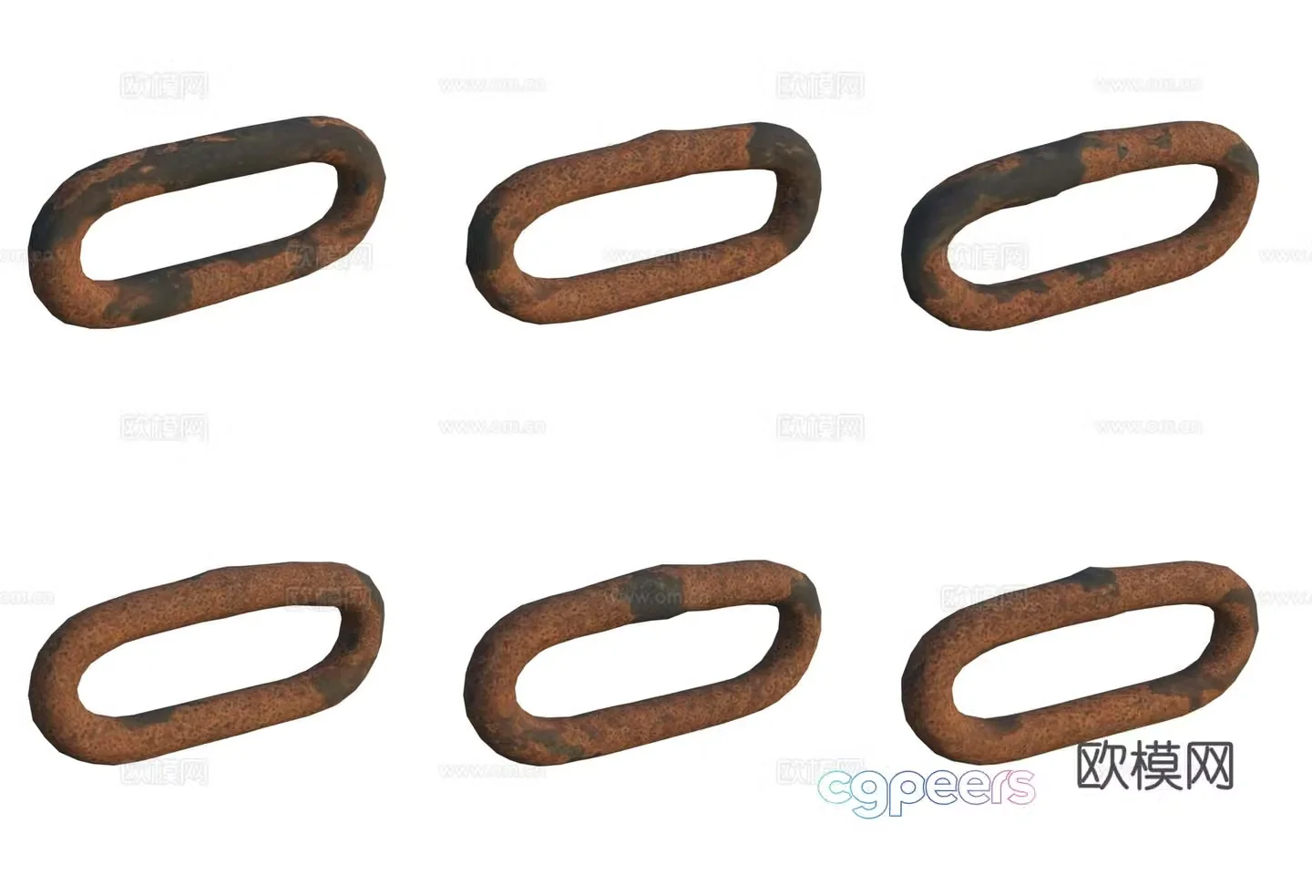 3D model of chain parts