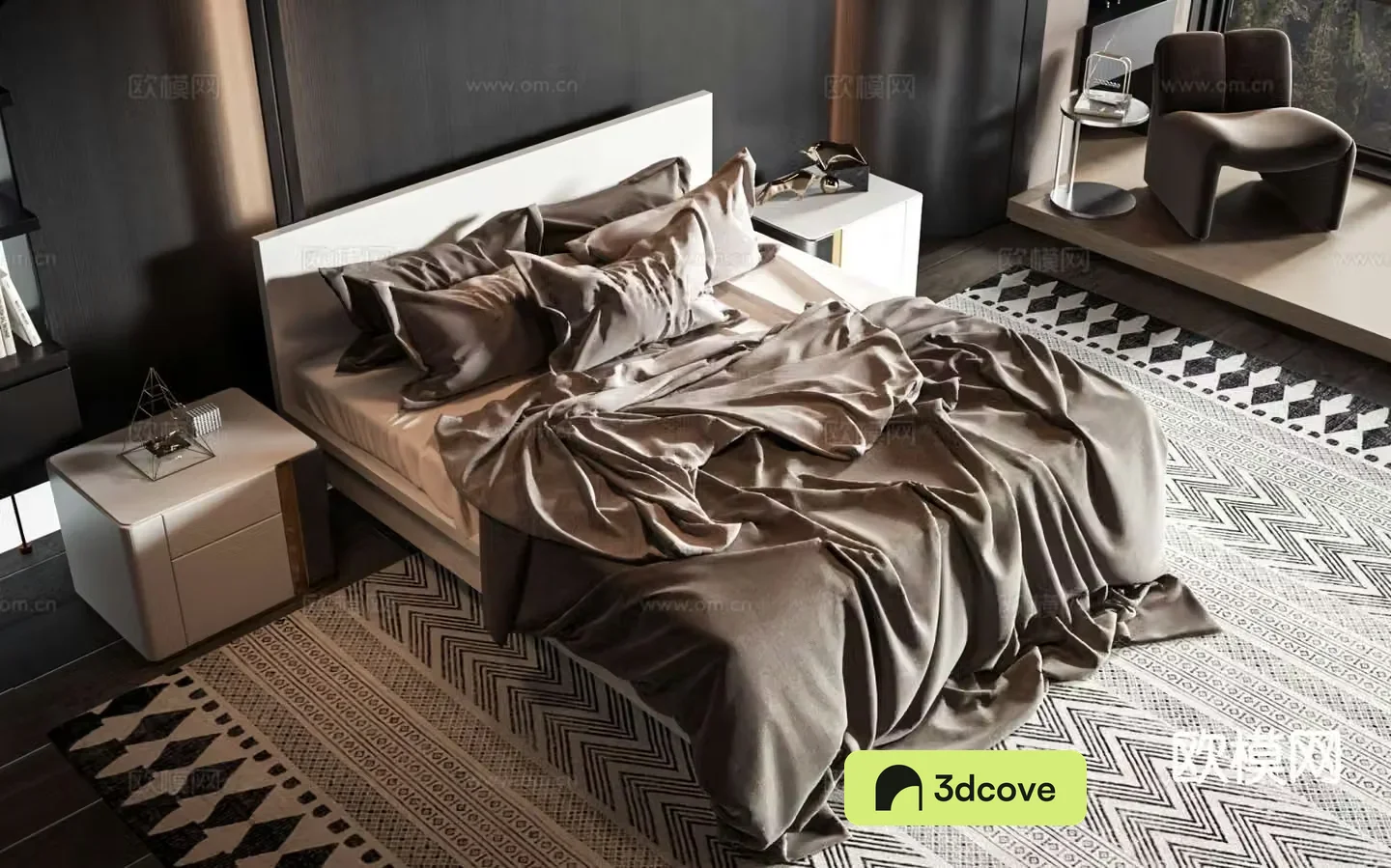 Modern double bed