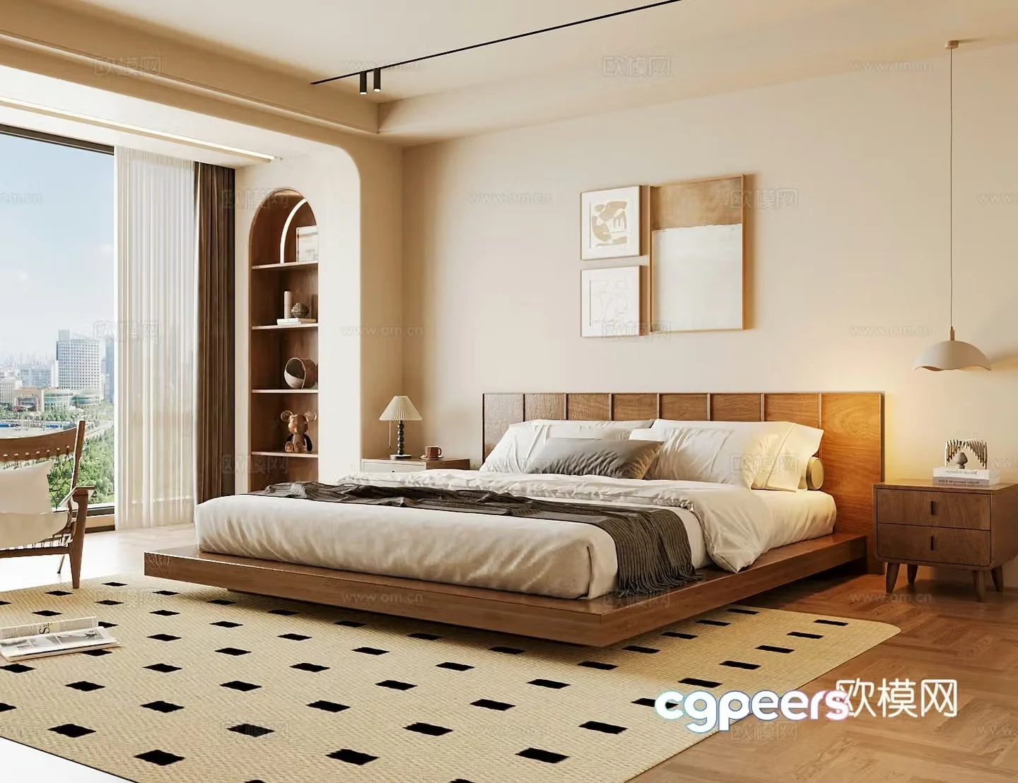 Wasabi Middle Ages Home Bedroom Wasabi Wind Bedroom Secondary Bedroom Master Bedroom Bathroom Window Bedroom 3D Model