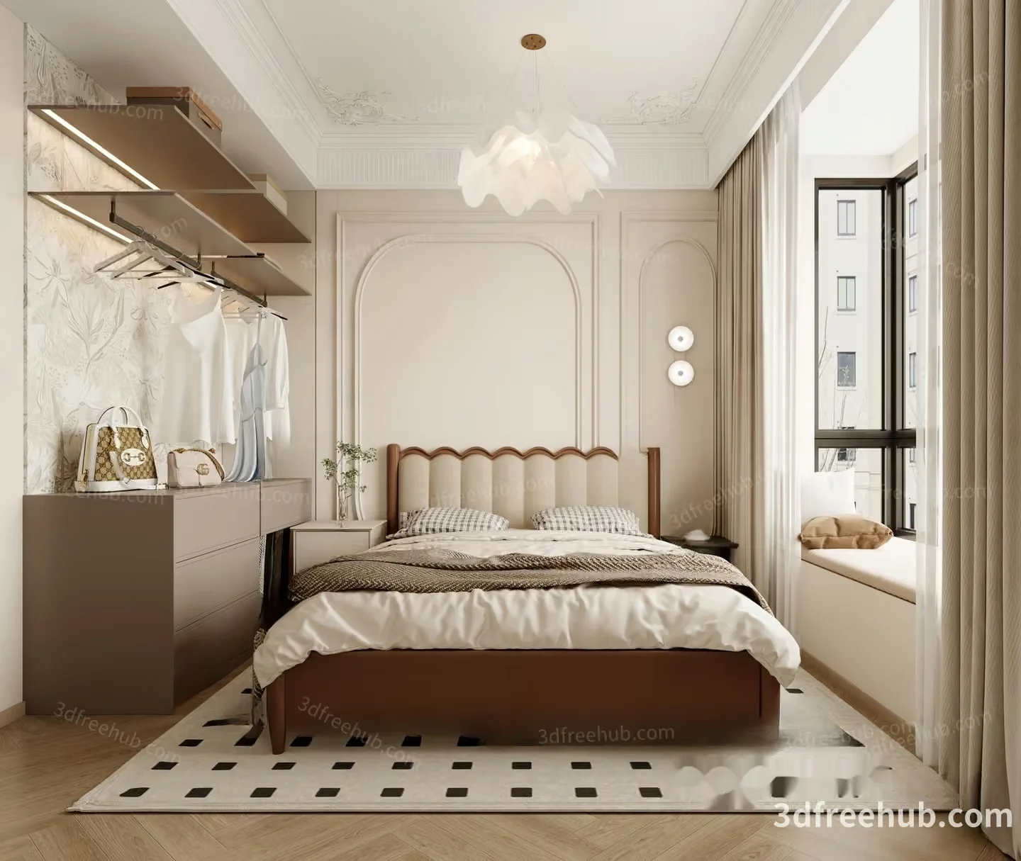 Cozy Bedroom 3D Model – 22942 – VRAY Render