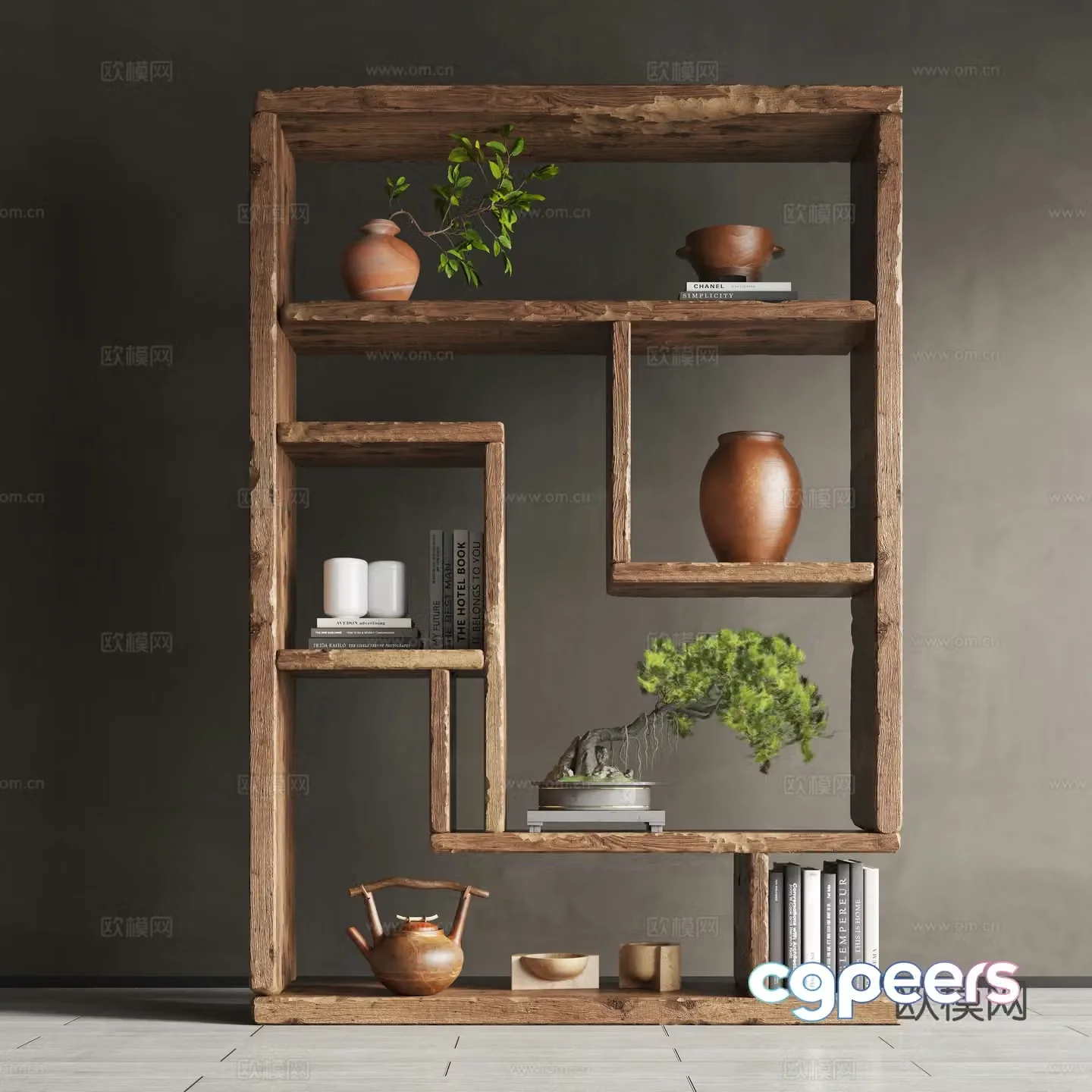 New Chinese style decorative frame 3D model