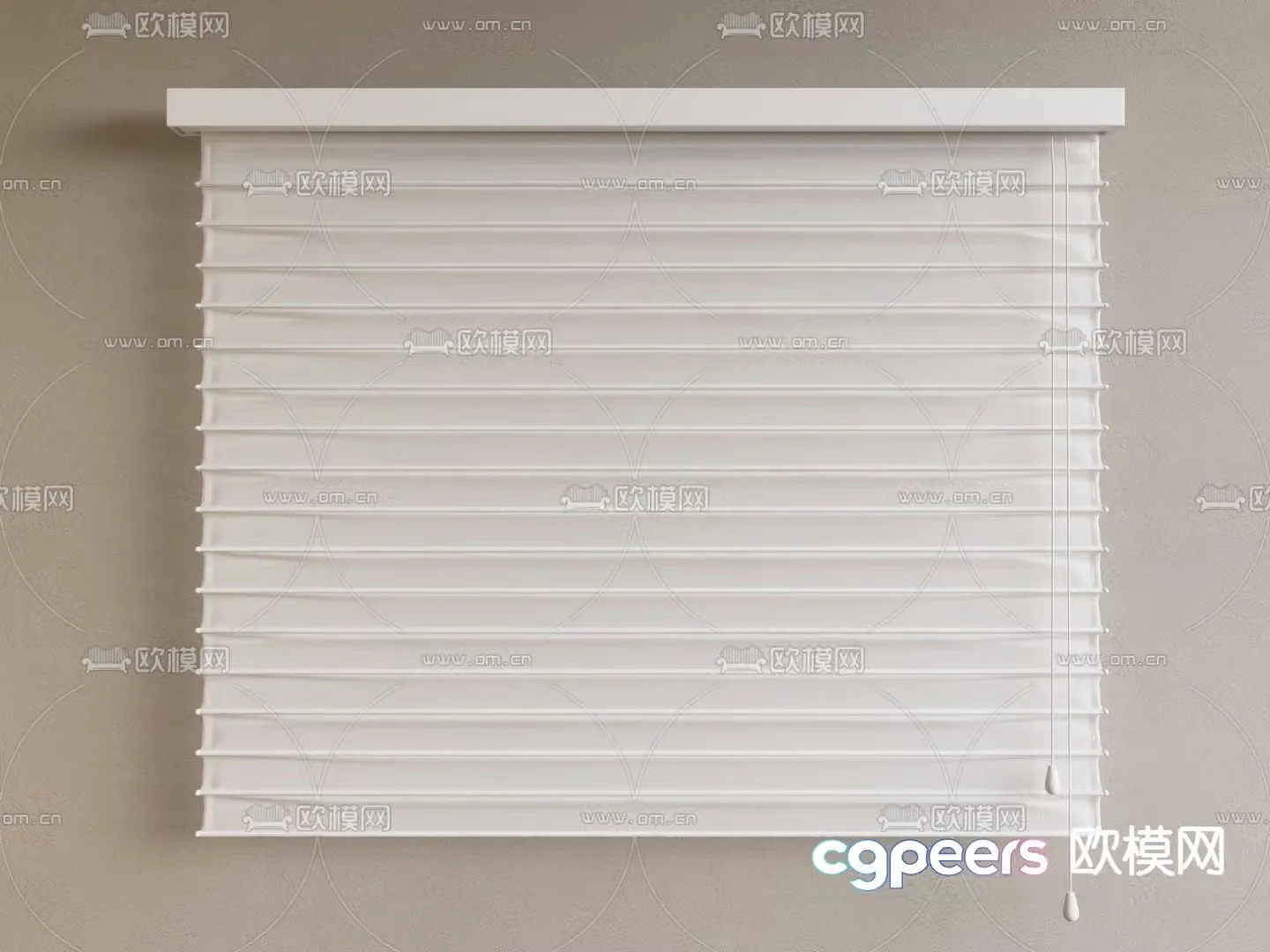 Venetian blinds curtains dream curtains Roman curtains 3d model