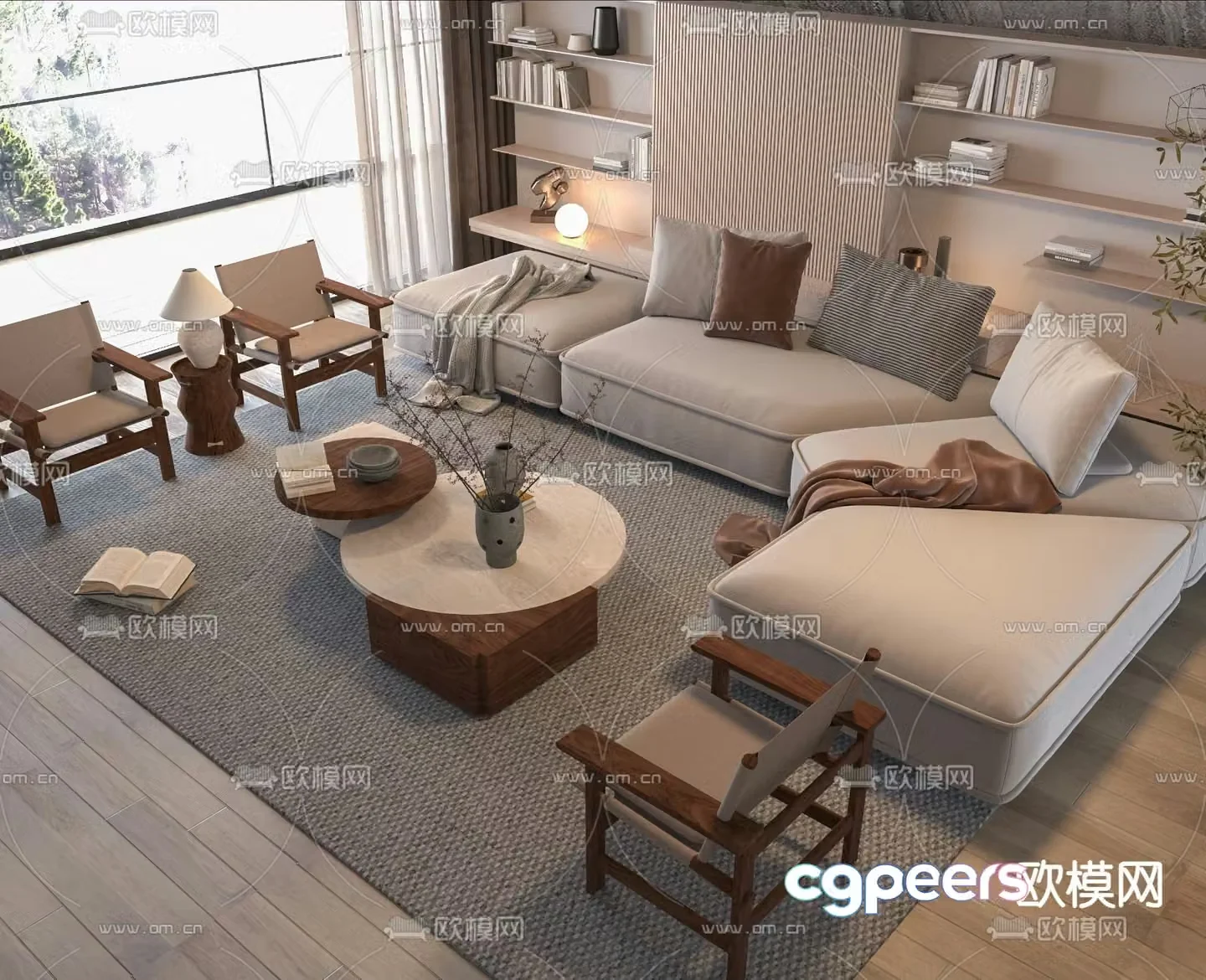 Wabi Sabi modular sofa 3d model