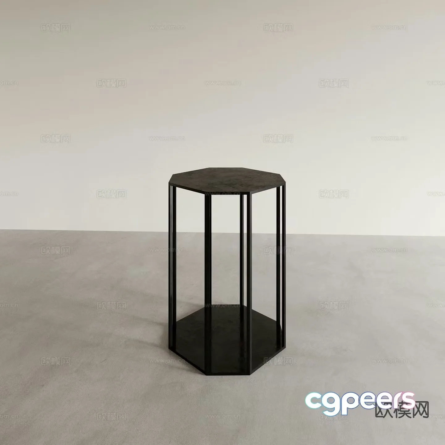 Modern side table corner table square table flower table 3D model